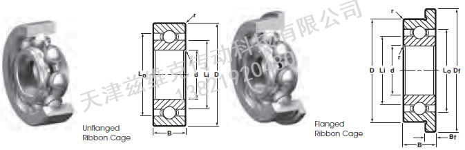 NHBB SSR-1450 深溝球軸承圖紙