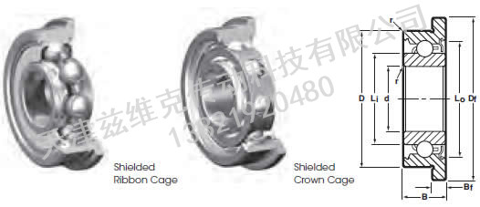 NHBB SSRIF-1812ZZ 深溝球軸承圖紙